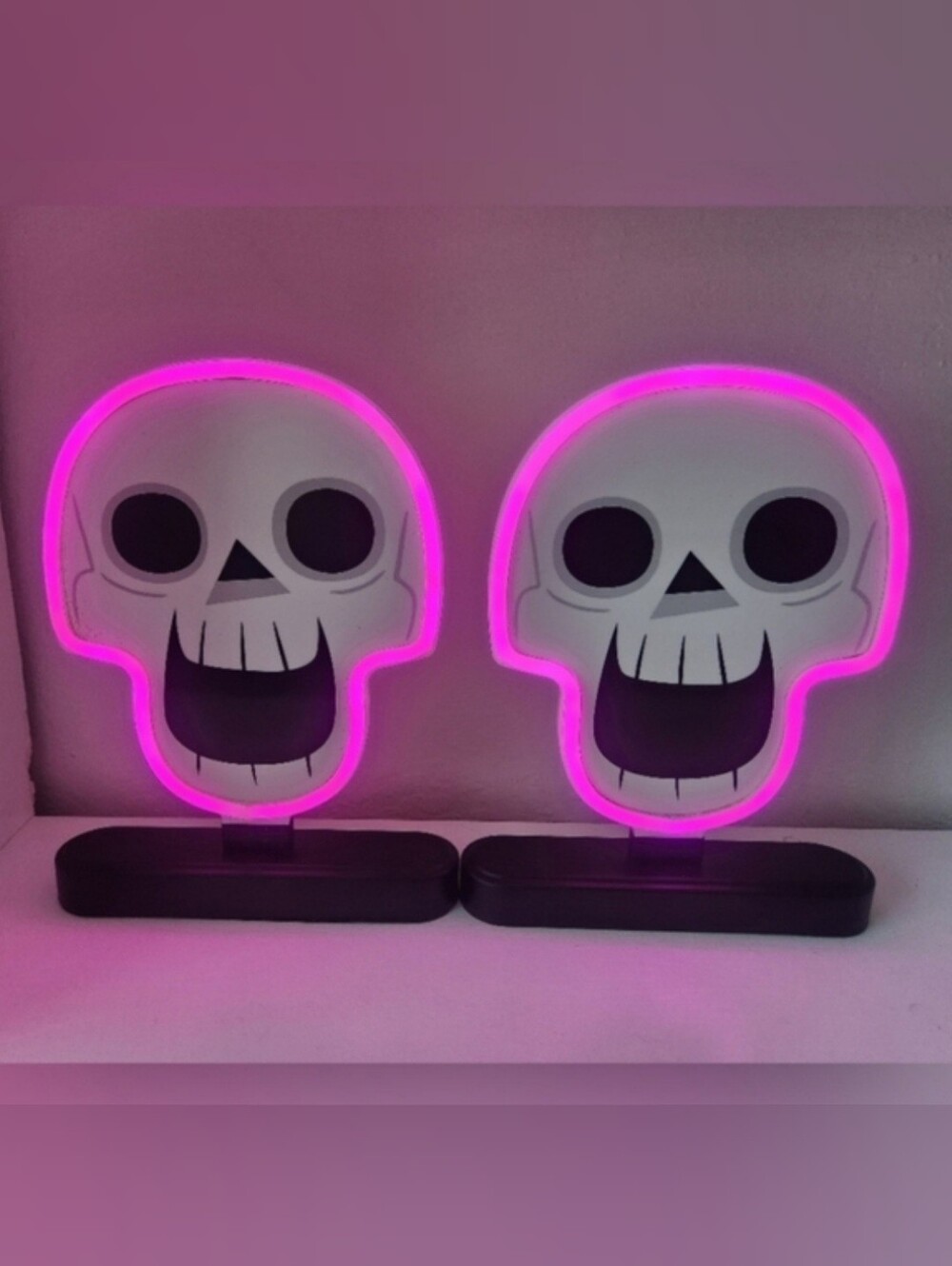 Hyde & Eek! neon purple skeleton lamp Target set of 2